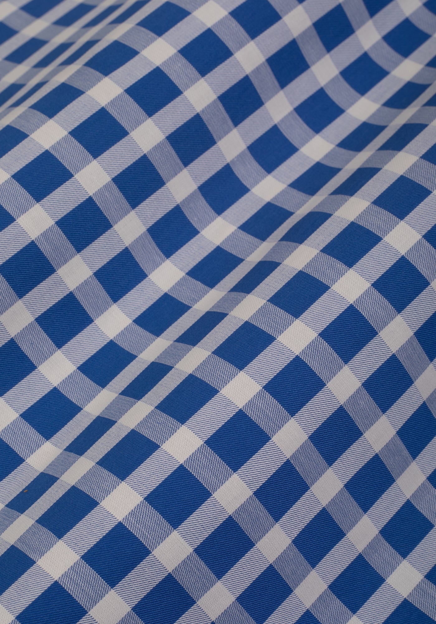 Sapphire Blue Checked Twill Shirt