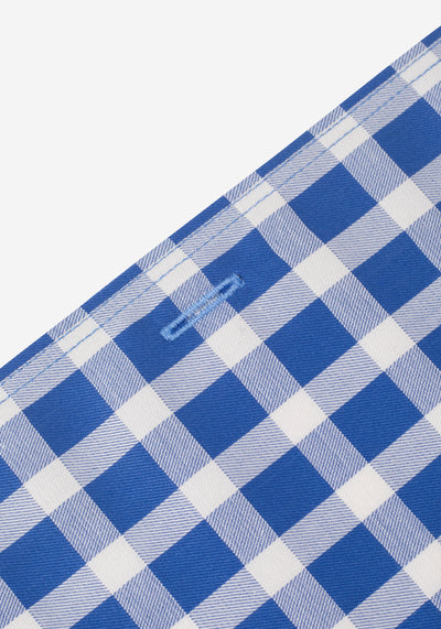 Sapphire Blue Checked Twill Shirt