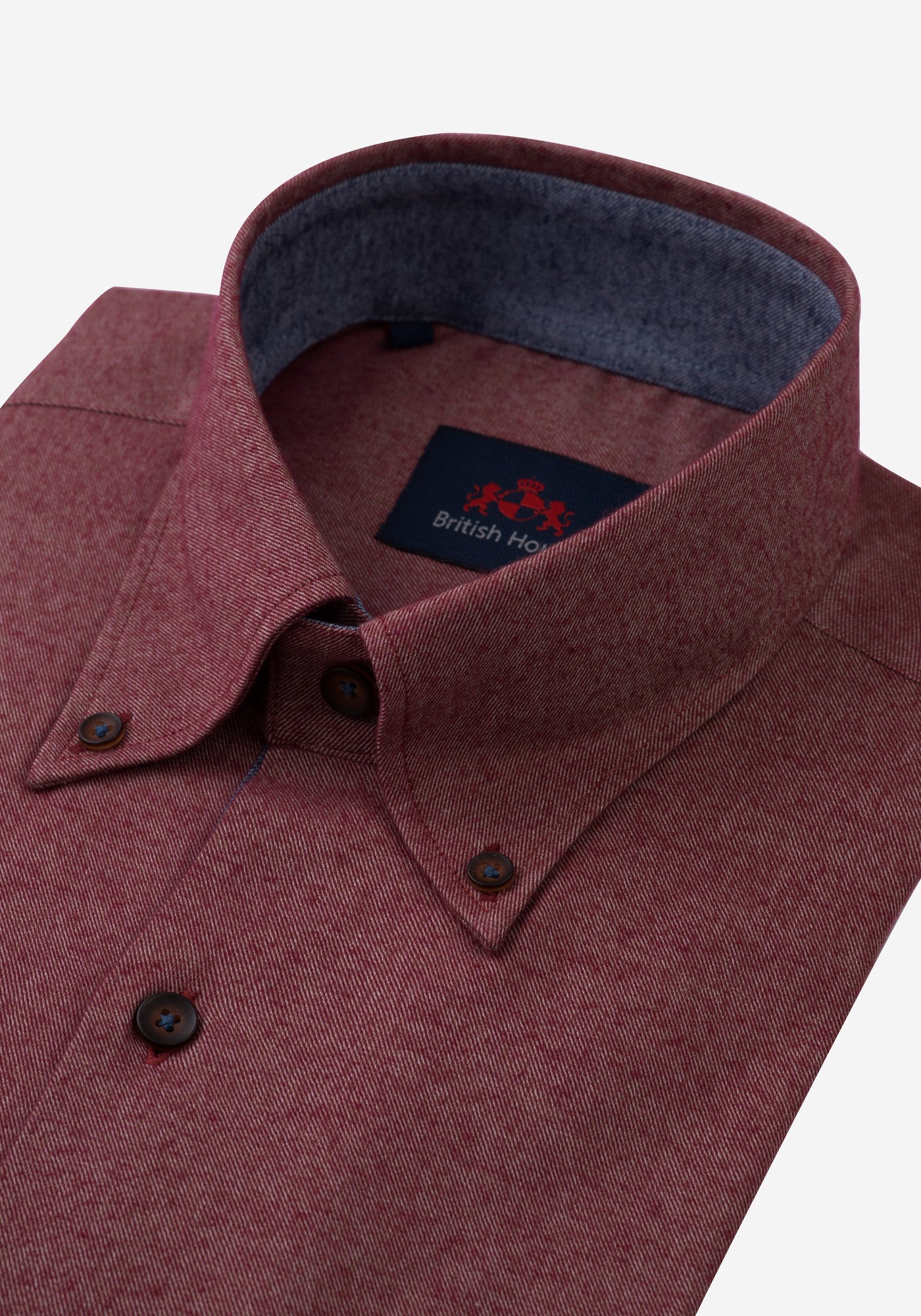 Dark Rose Flannel Wrinkle Free Shirt