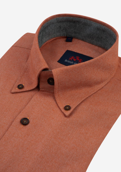 Pale Salmon Flannel Wrinkle Free Shirt