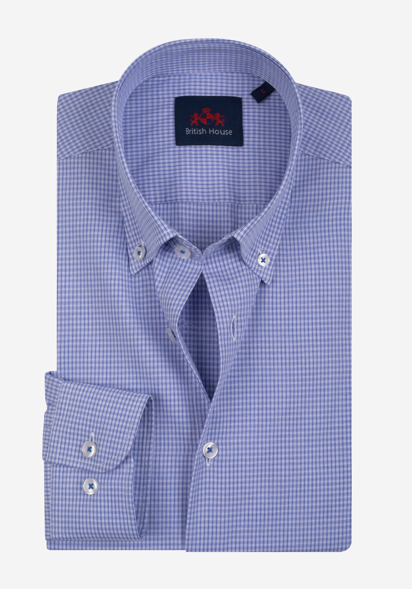 Blue Checked Poplin Shirt