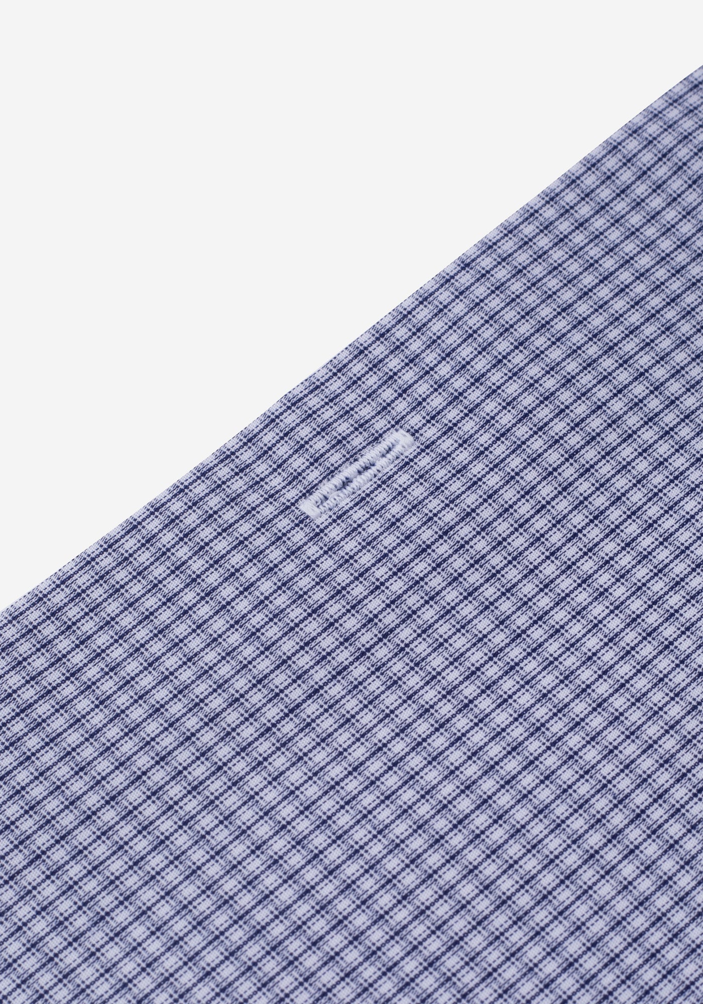 Dark Navy Checked Poplin Shirt