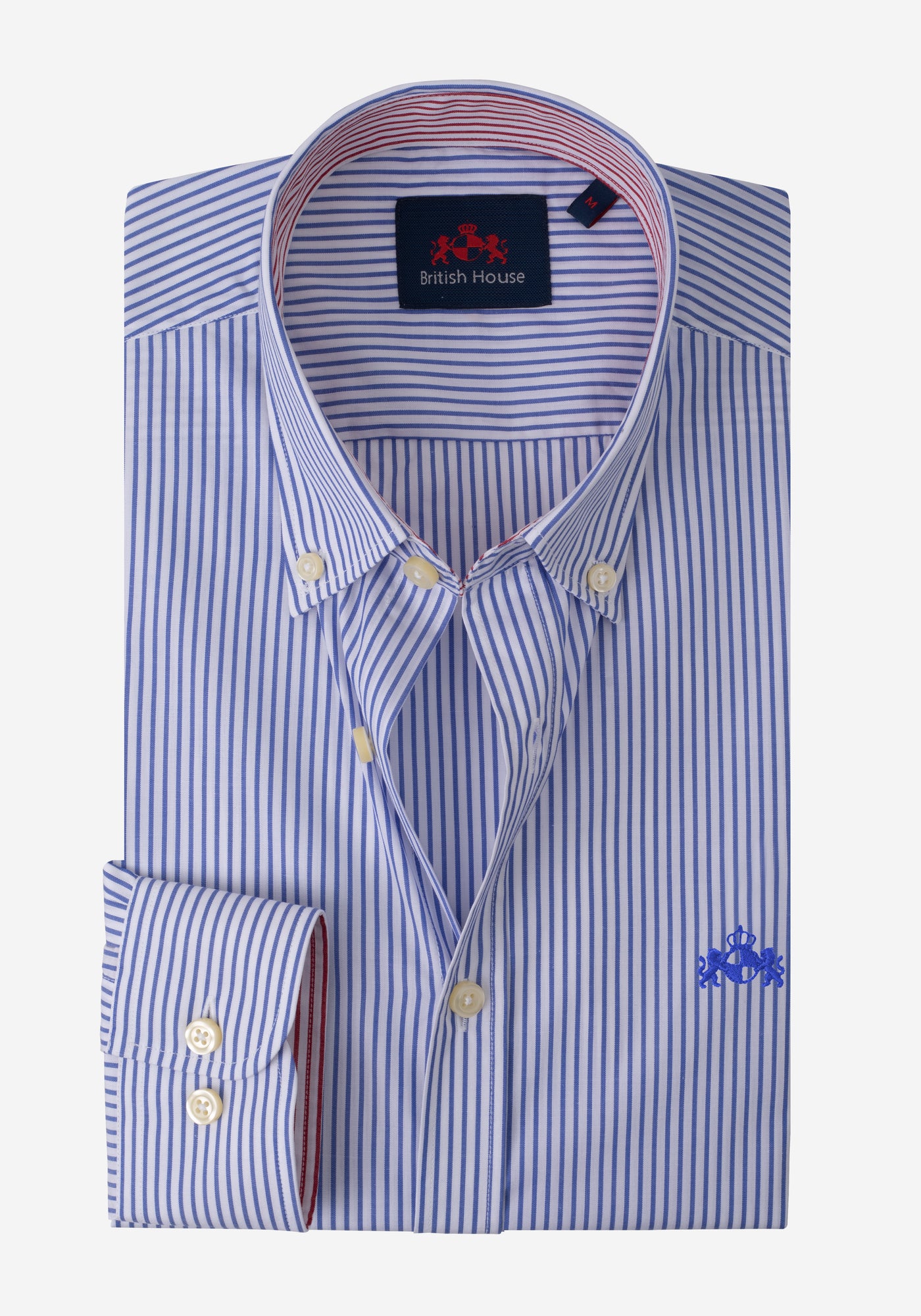 Steel Blue Stripe Poplin Shirt