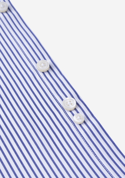 Steel Blue Stripe Poplin Shirt