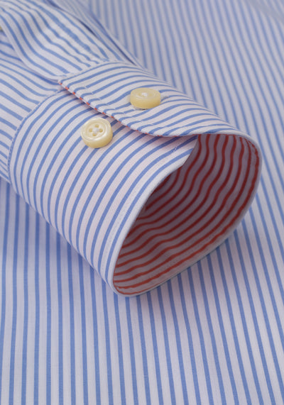 Cornflower Blue Stripe Poplin Shirt