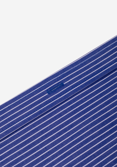 Navy Blue Stripe Poplin Shirt