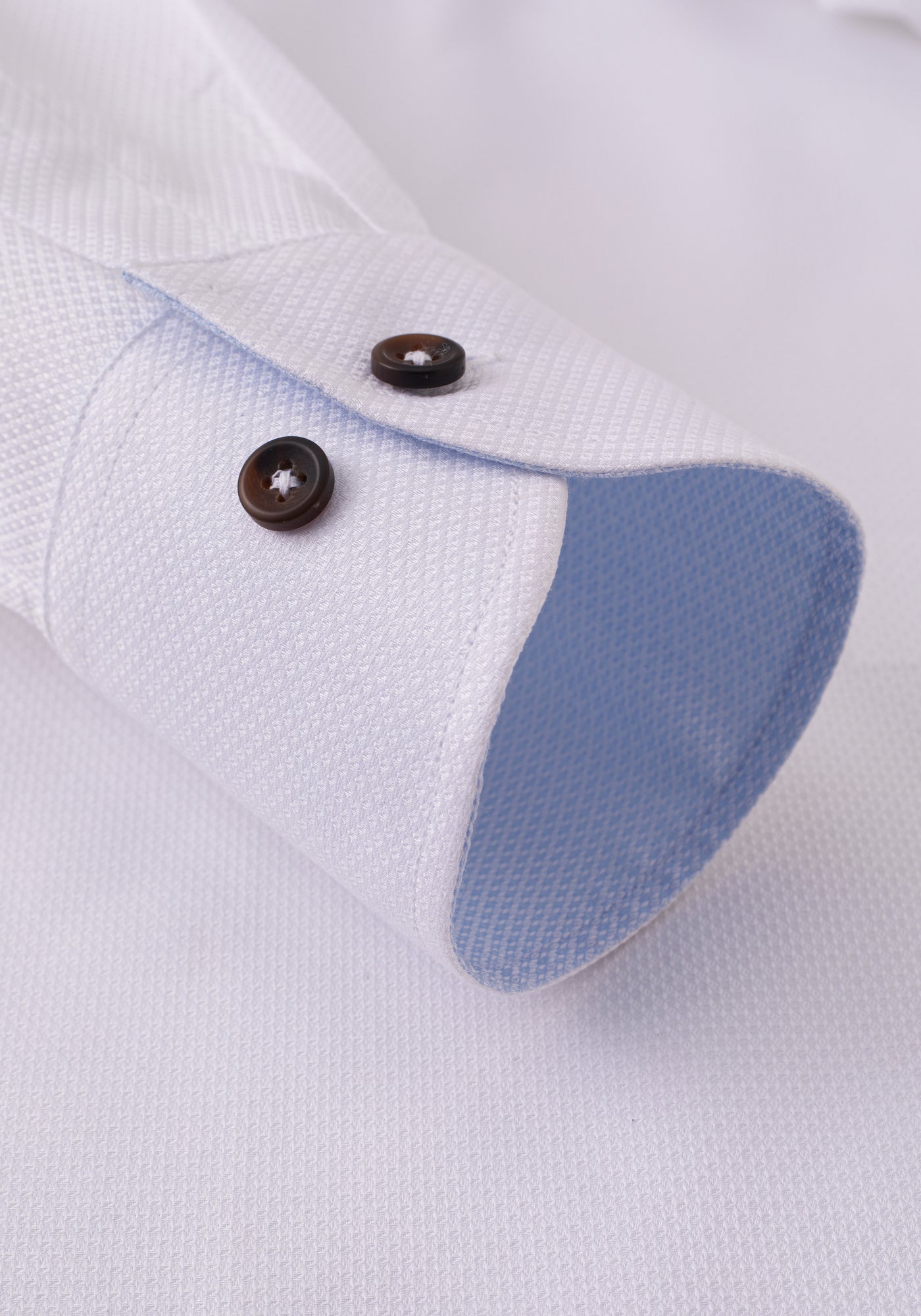 Royal White Basket Weave Shirt