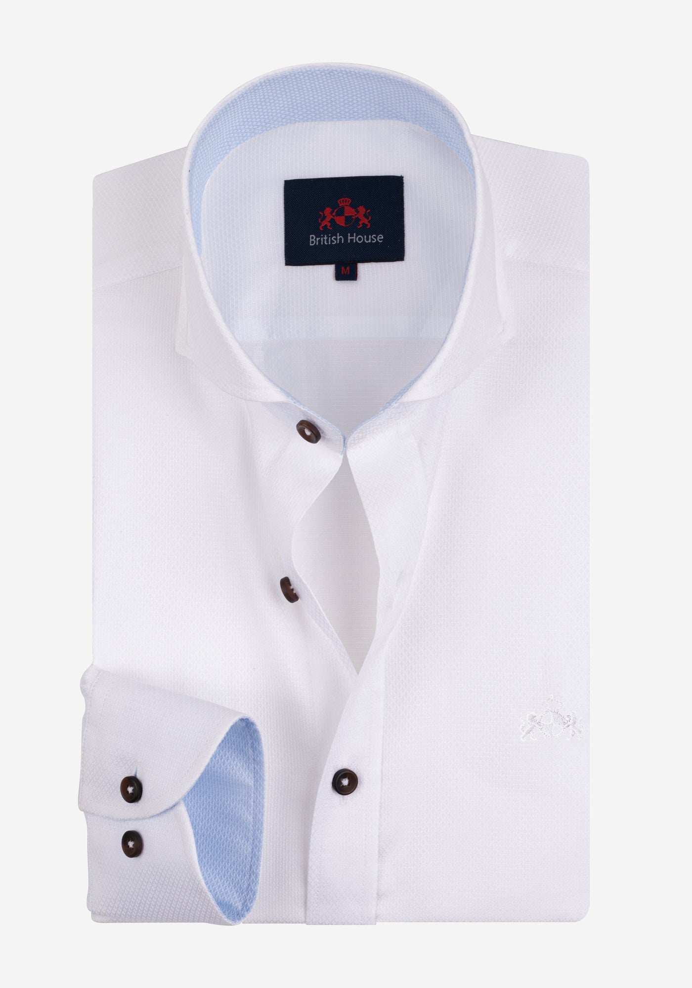 Royal White Basket Weave Shirt