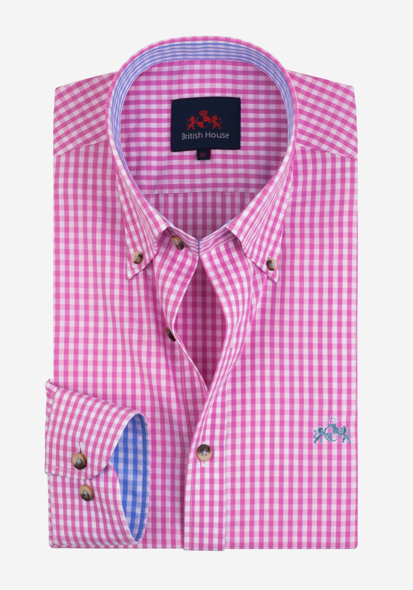 Hot Pink Checked Poplin Shirt