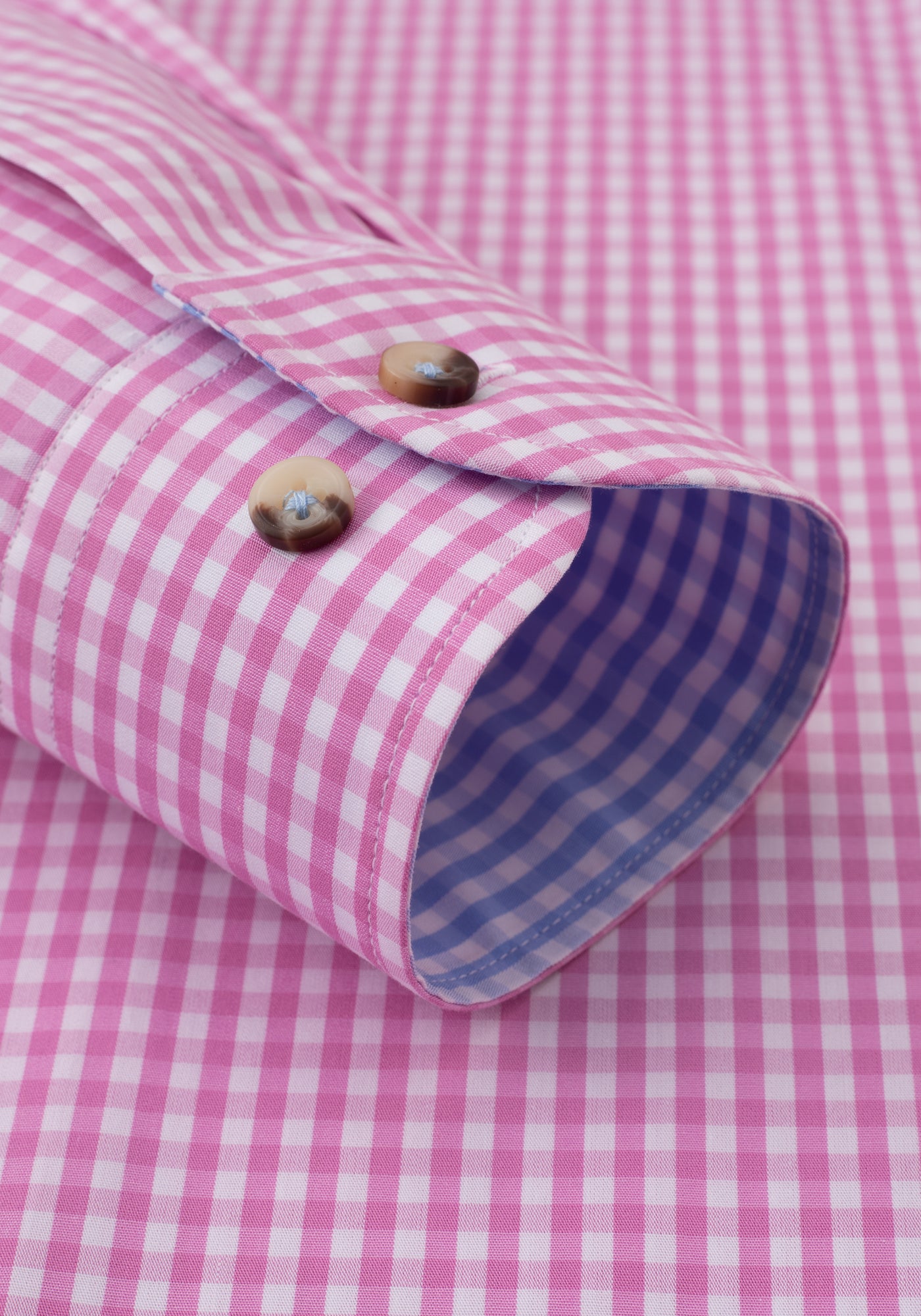 Hot Pink Checked Poplin Shirt