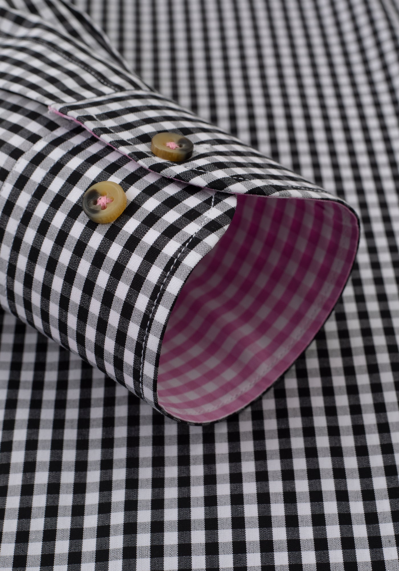 Jet Black Checked Poplin Shirt