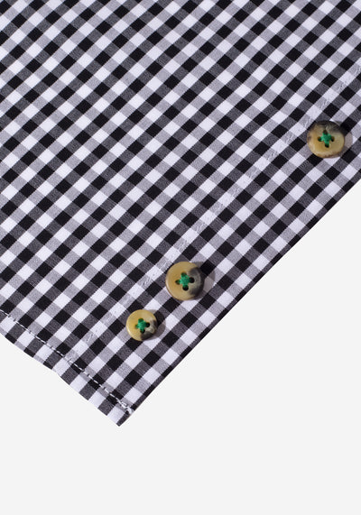 Jet Black Checked Poplin Shirt