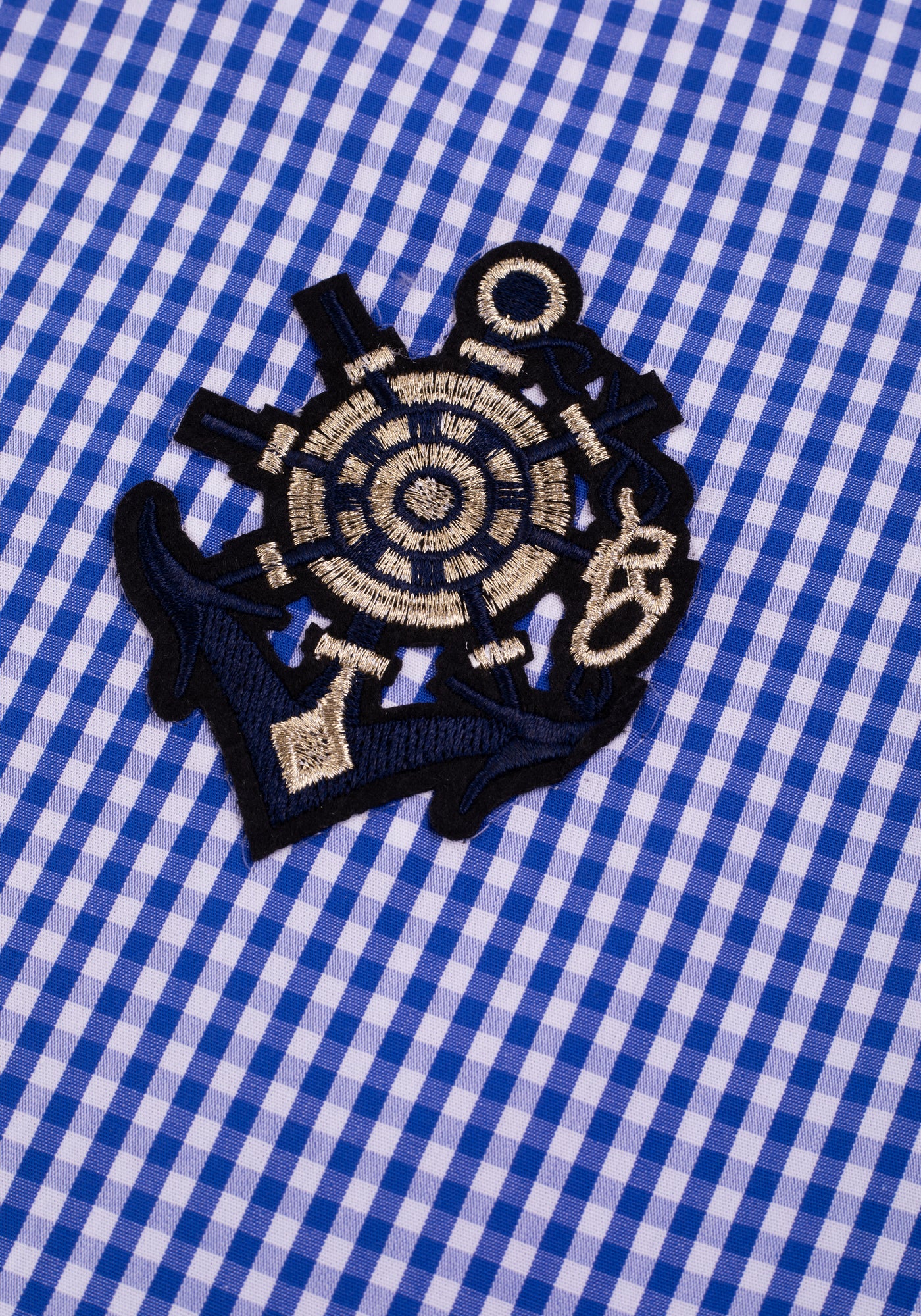 Lapis Blue Checked Poplin Shirt