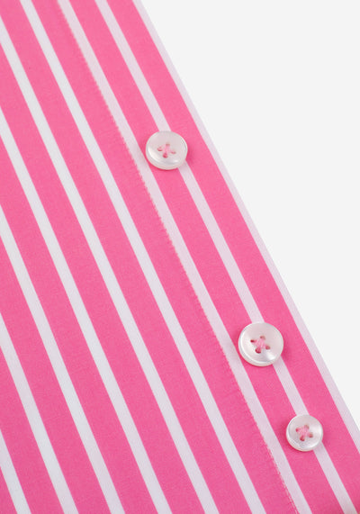 Hot Pink Stripe Tencel Cotton Shirt