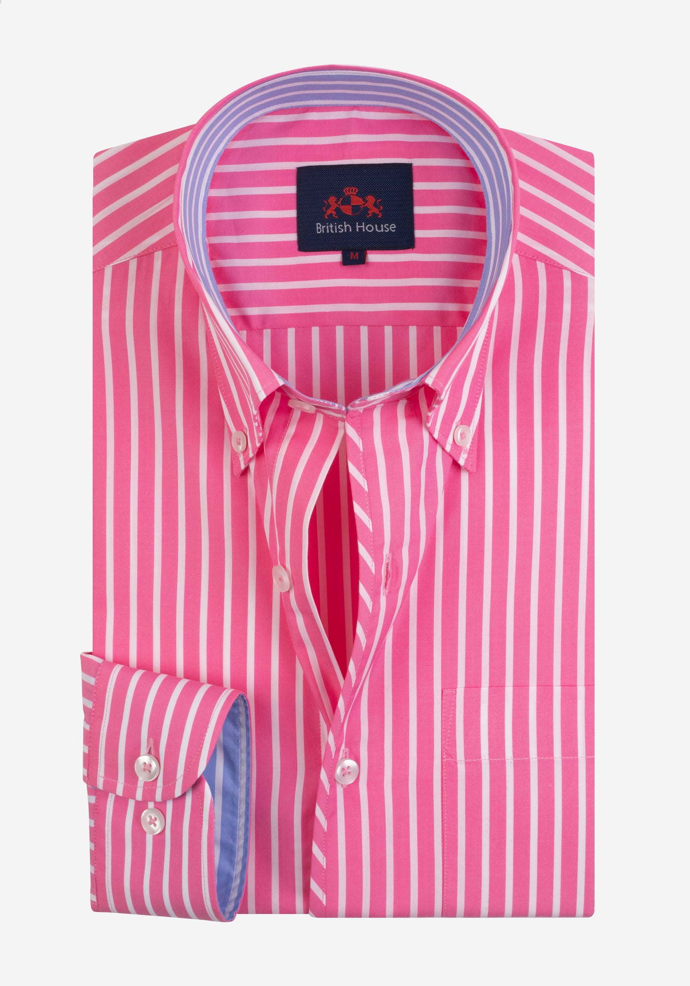 Hot Pink Stripe Tencel Cotton Shirt