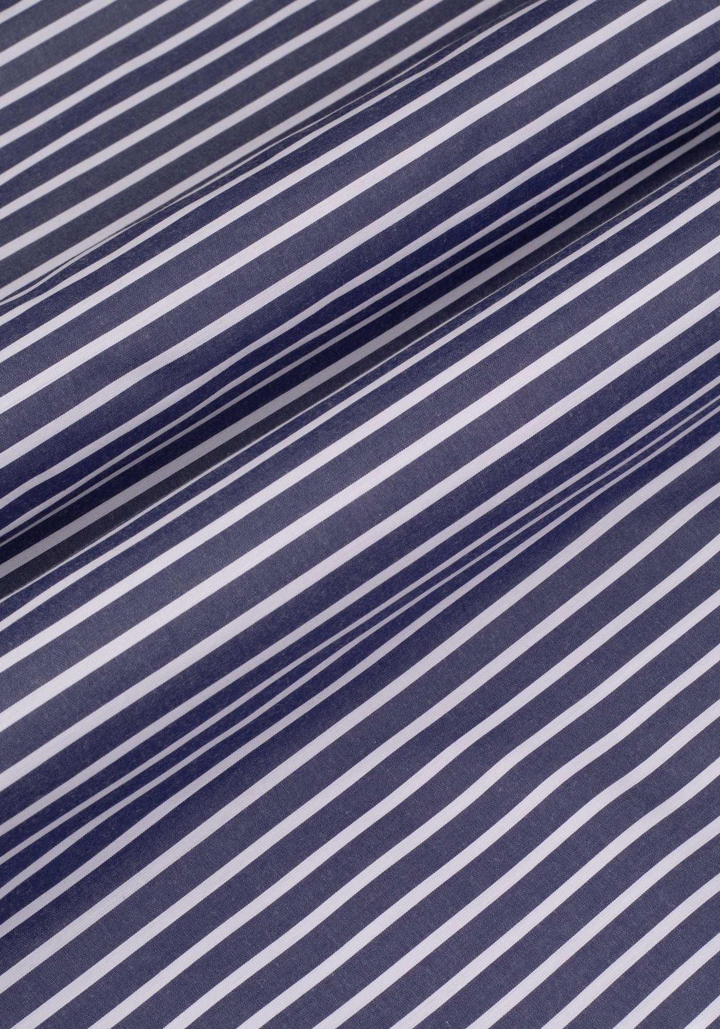 Navy Blue Stripe Tencel Cotton Shirt