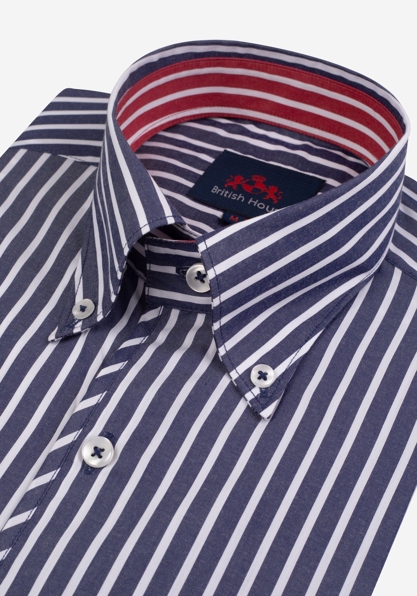 Navy Blue Stripe Tencel Cotton Shirt