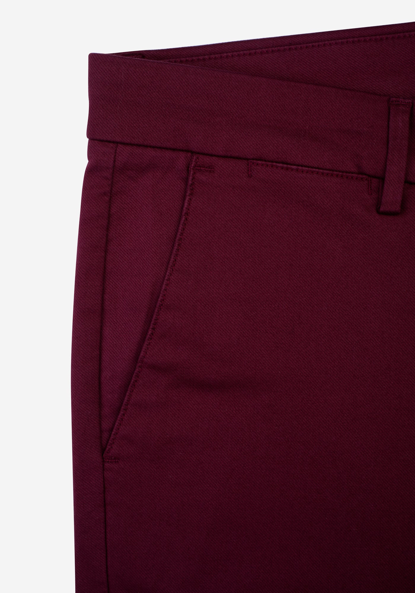 Contemporary Fit Burgundy Gabardine