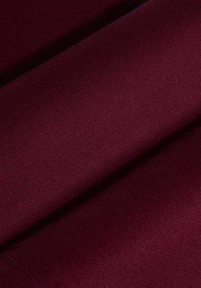 Contemporary Fit Burgundy Gabardine