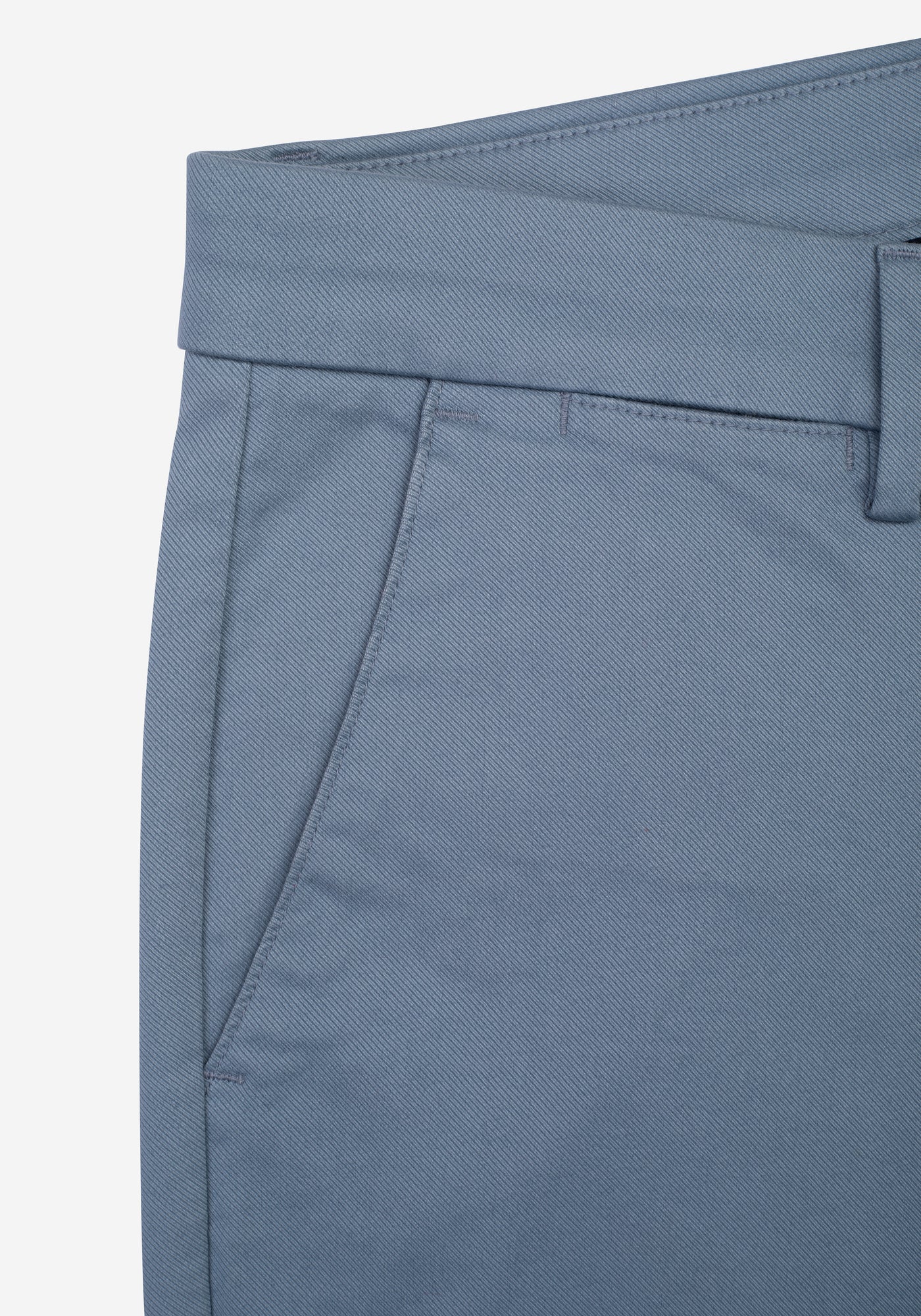 Contemporary Fit Dark Pastel Blue Gabardine