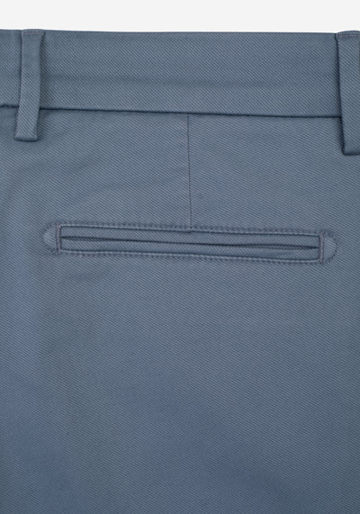 Contemporary Fit Dark Pastel Blue Gabardine