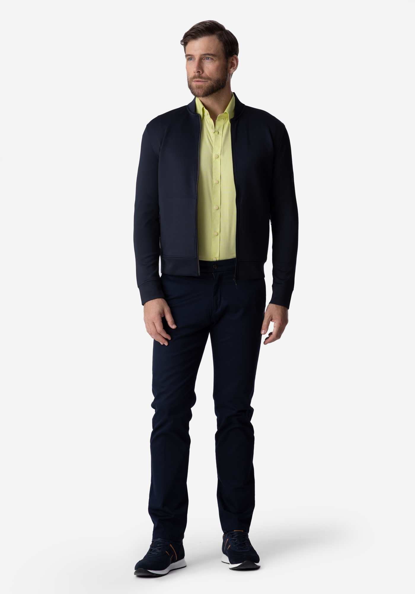 Navy Blue Scuba Jacket