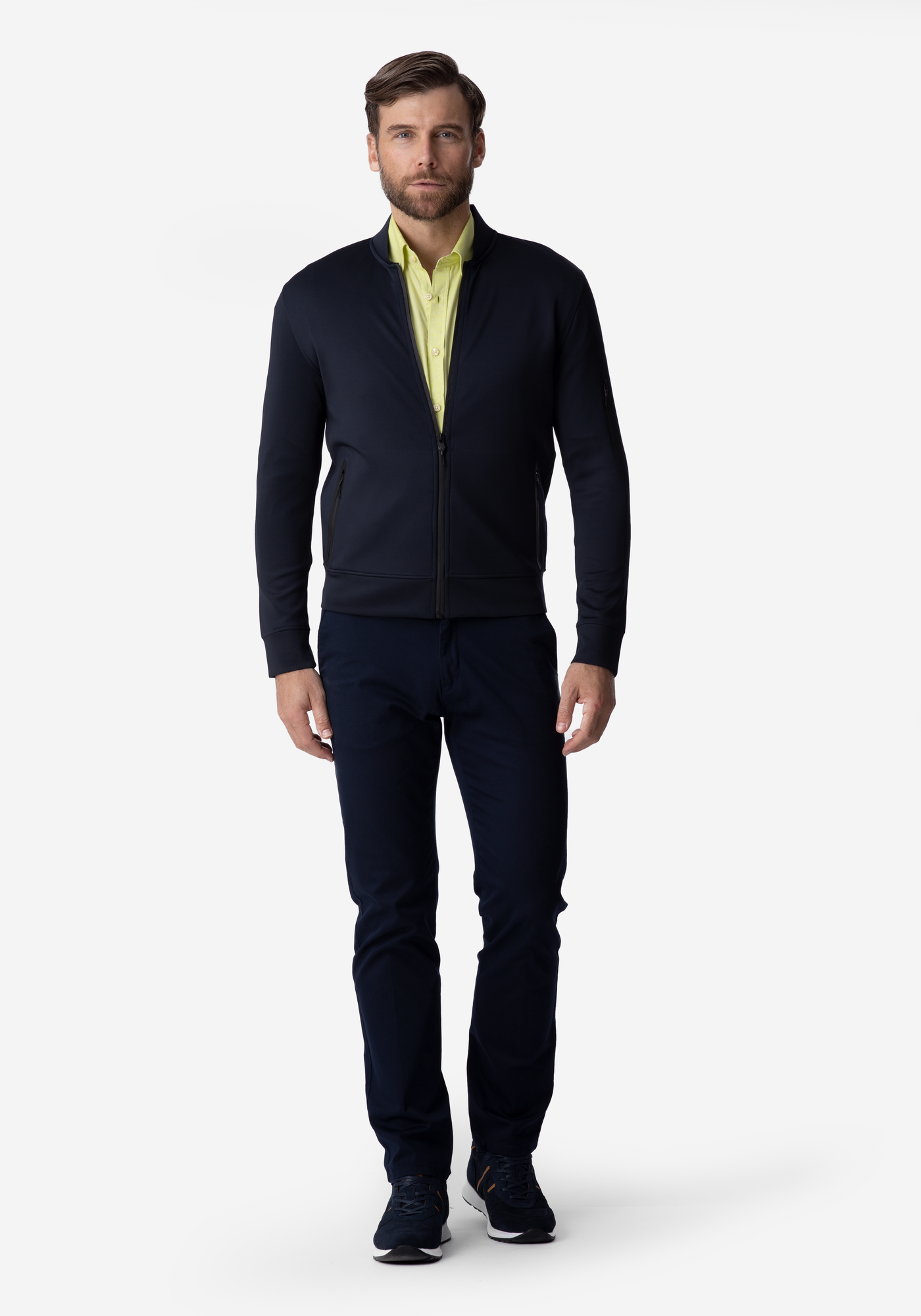 Navy Blue Scuba Jacket