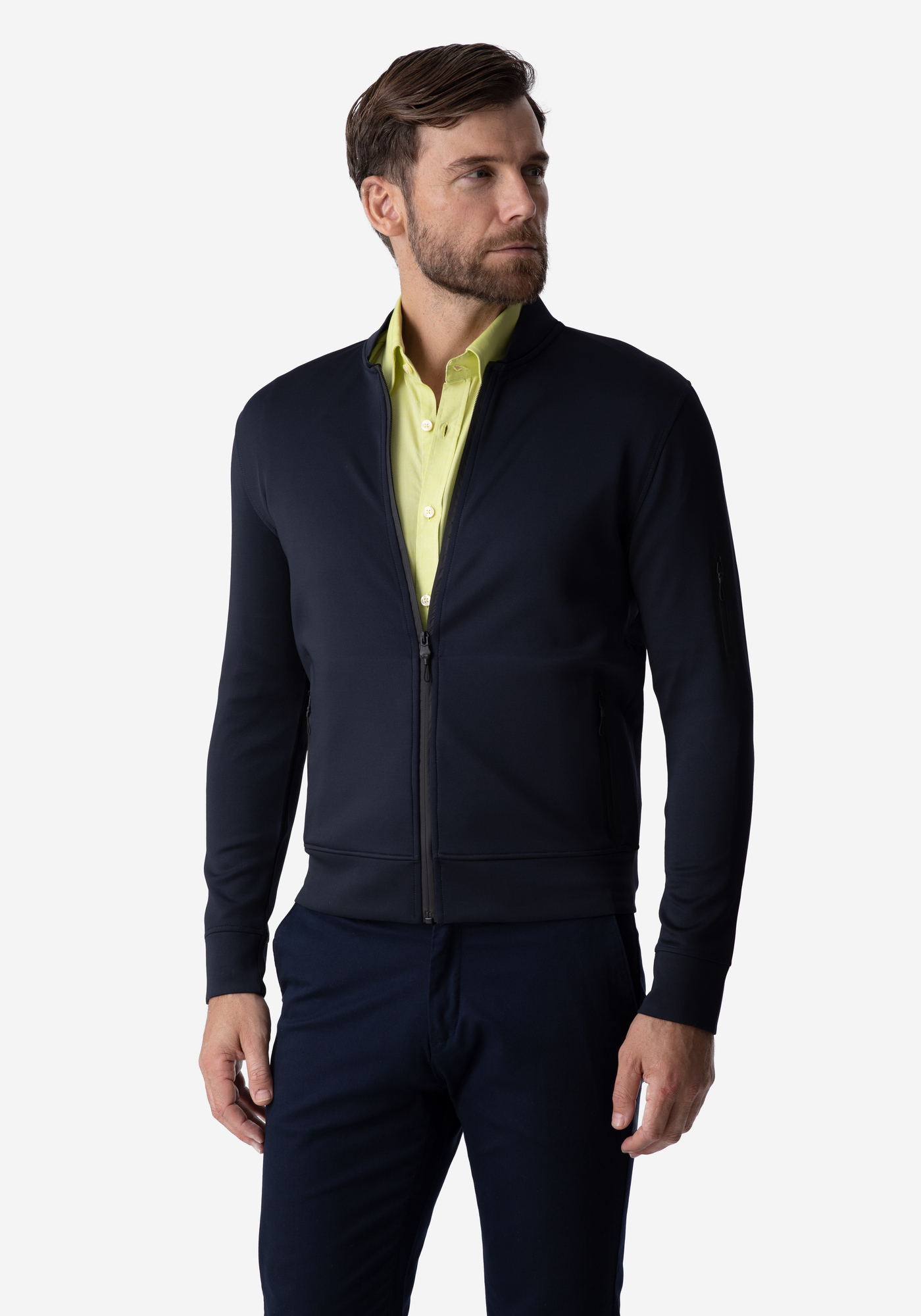 Navy Blue Scuba Jacket