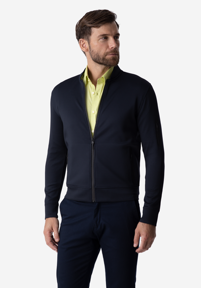 Navy Blue Scuba Jacket