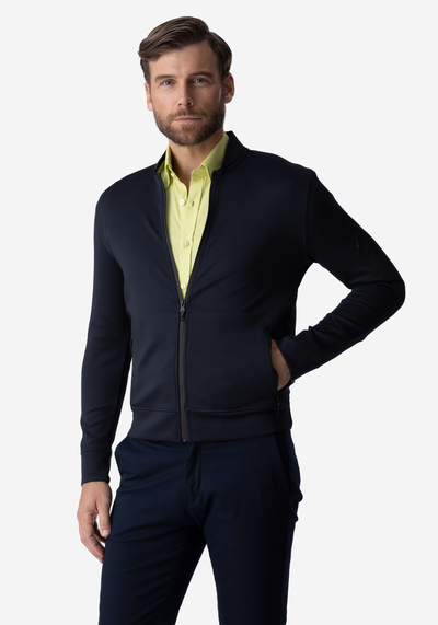 Navy Blue Scuba Jacket