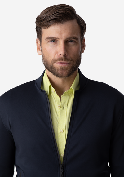Navy Blue Scuba Jacket