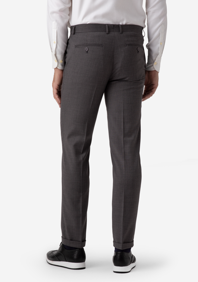 Grey Poly Wool Pants