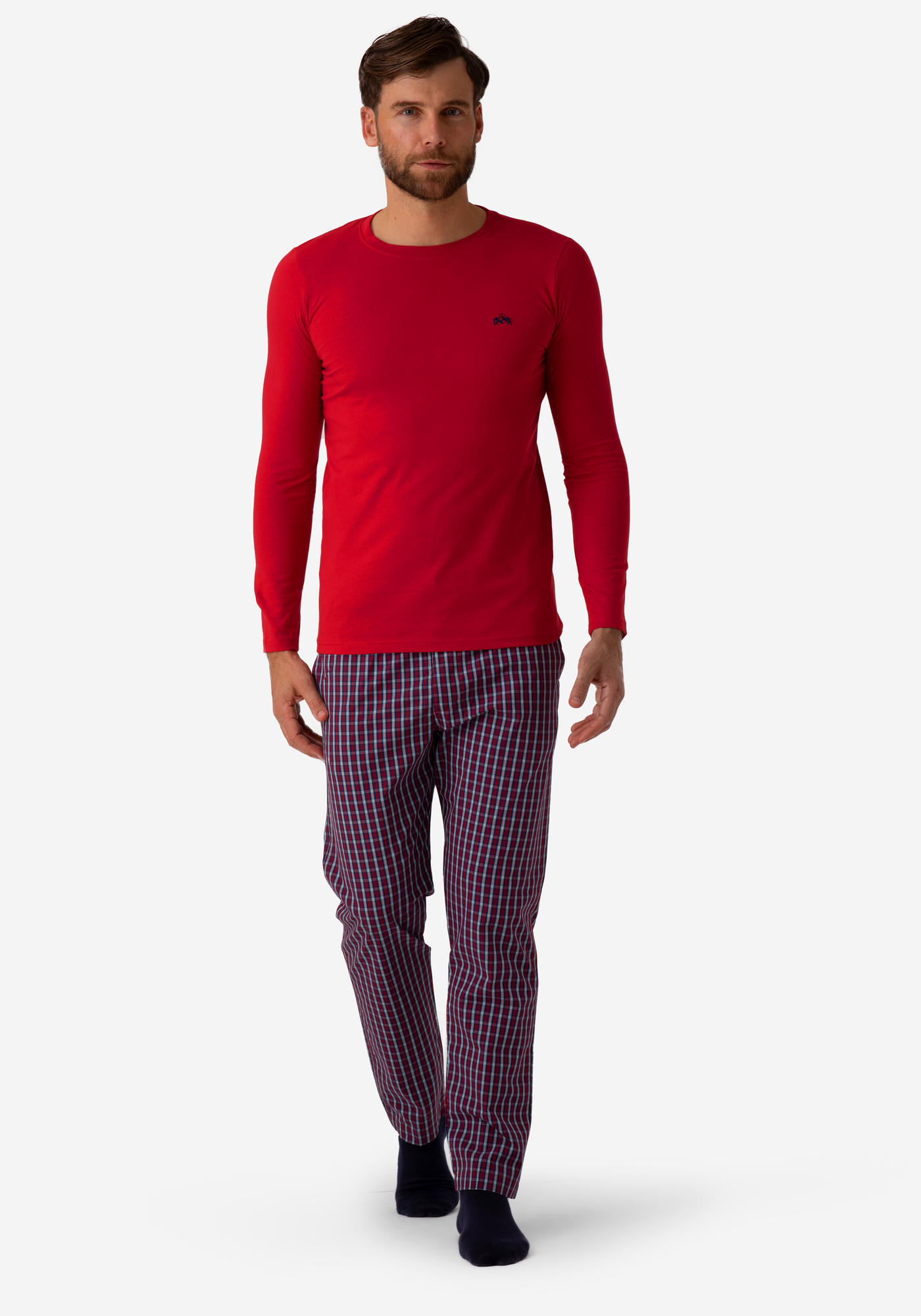 Vivid Red Cotton Pyjama