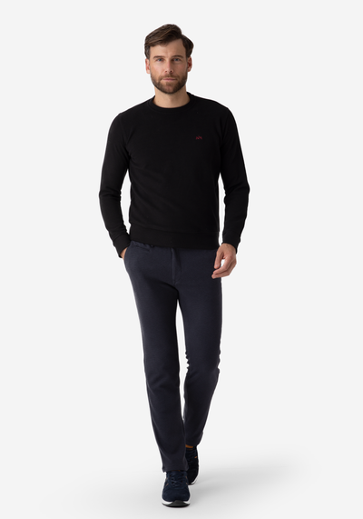 Pitch Black Cotton Sweatshirt