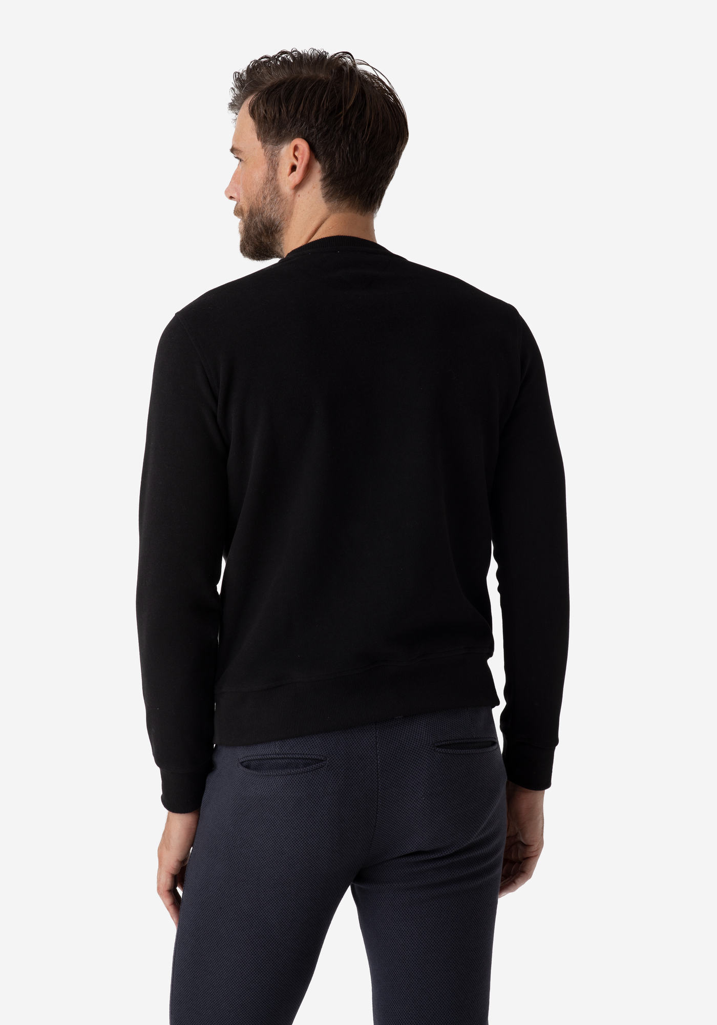 Pitch Black Cotton Sweatshirt