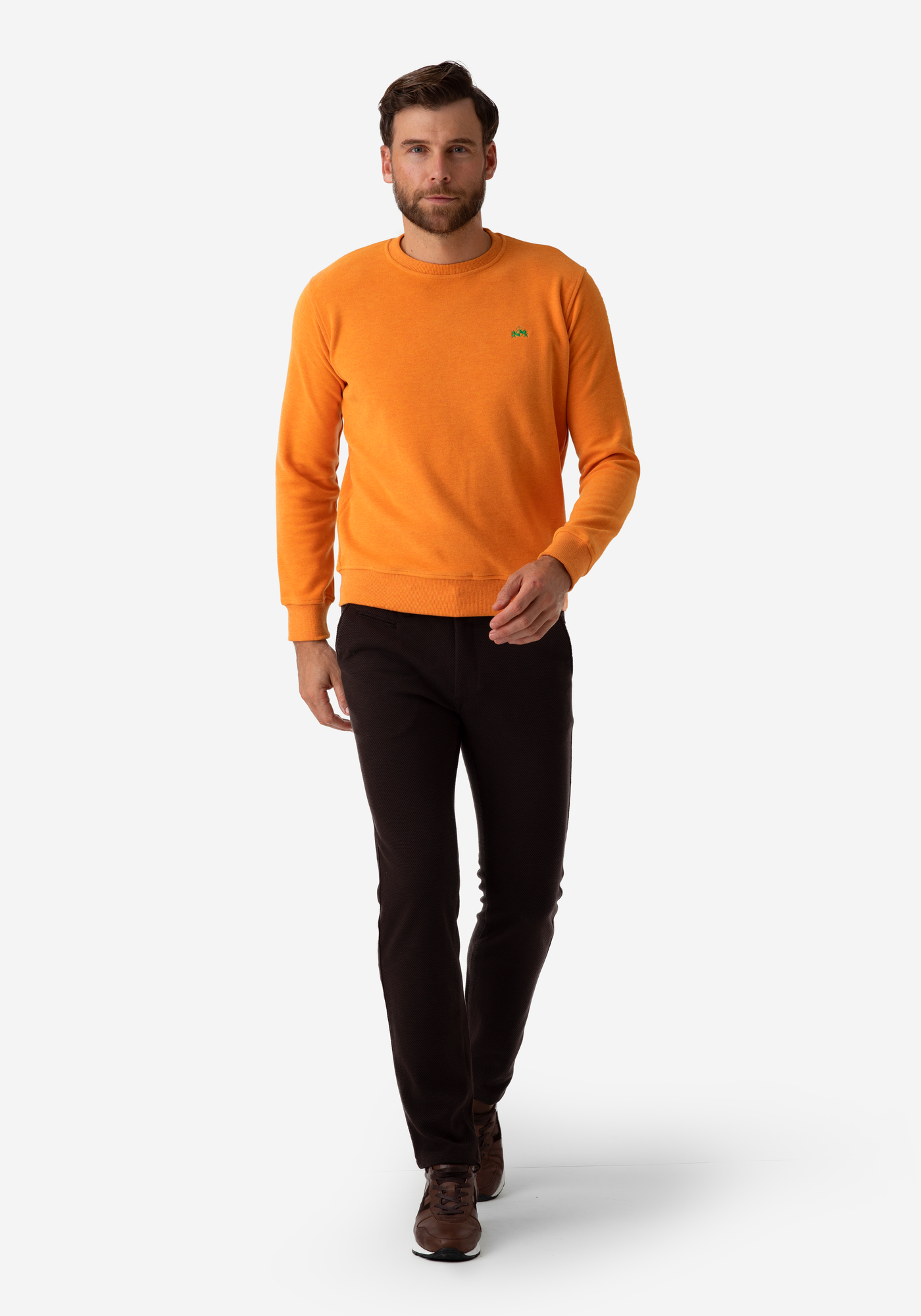 Bright Orange Cotton Sweatshirt