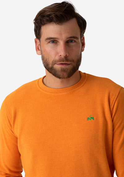 Bright Orange Cotton Sweatshirt