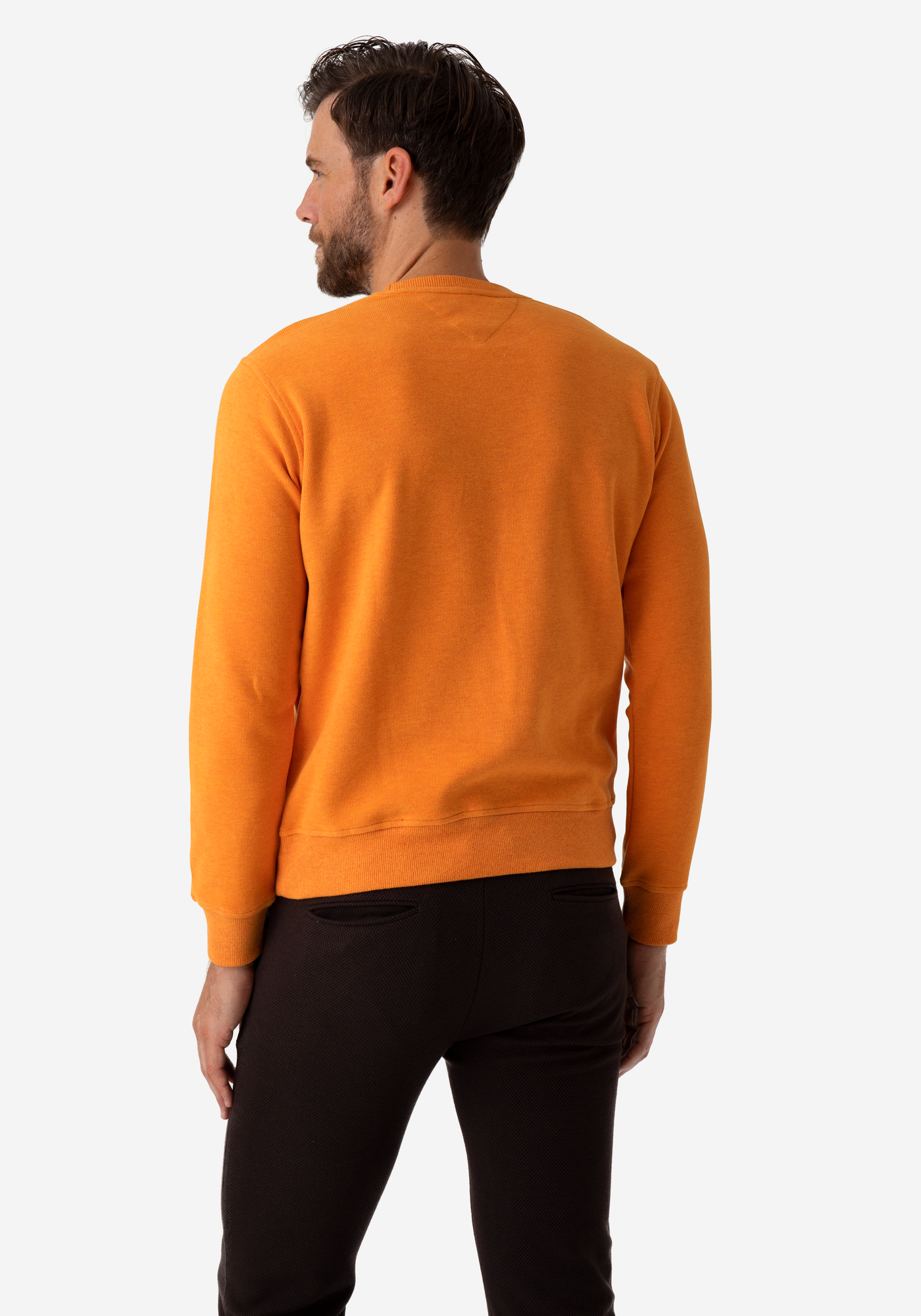 Bright Orange Cotton Sweatshirt