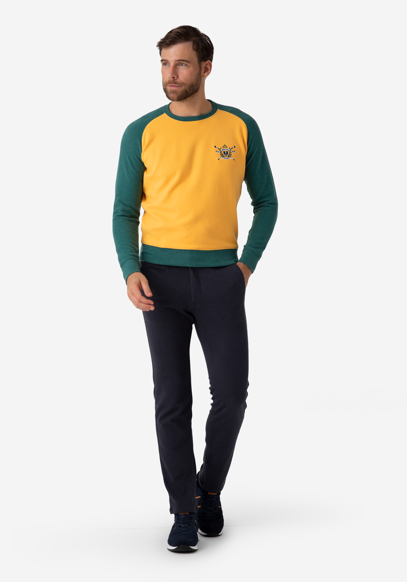 Mustard Green Cotton Sweatshirt