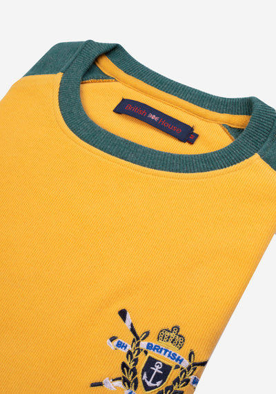 Mustard Green Cotton Sweatshirt