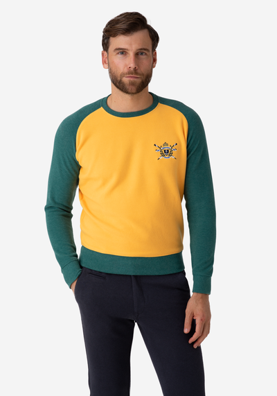 Mustard Green Cotton Sweatshirt