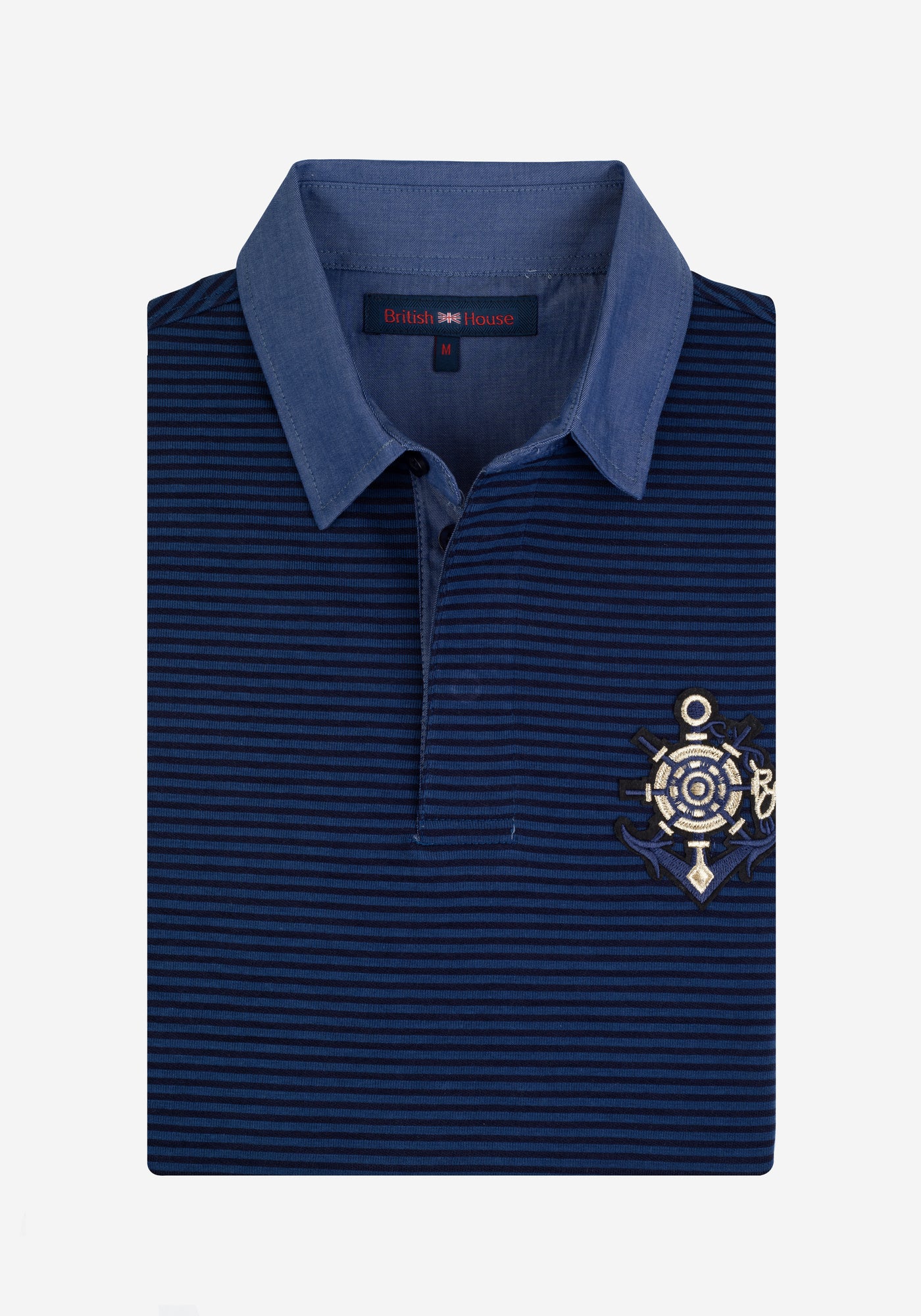 Delft Blue Stripe Cotton Sweatshirt