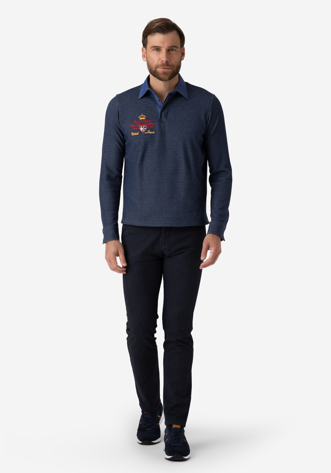 Navy Blue Cotton Sweatshirt