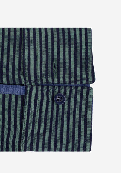 Dim Green Navy Stripe Cotton Sweatshirt
