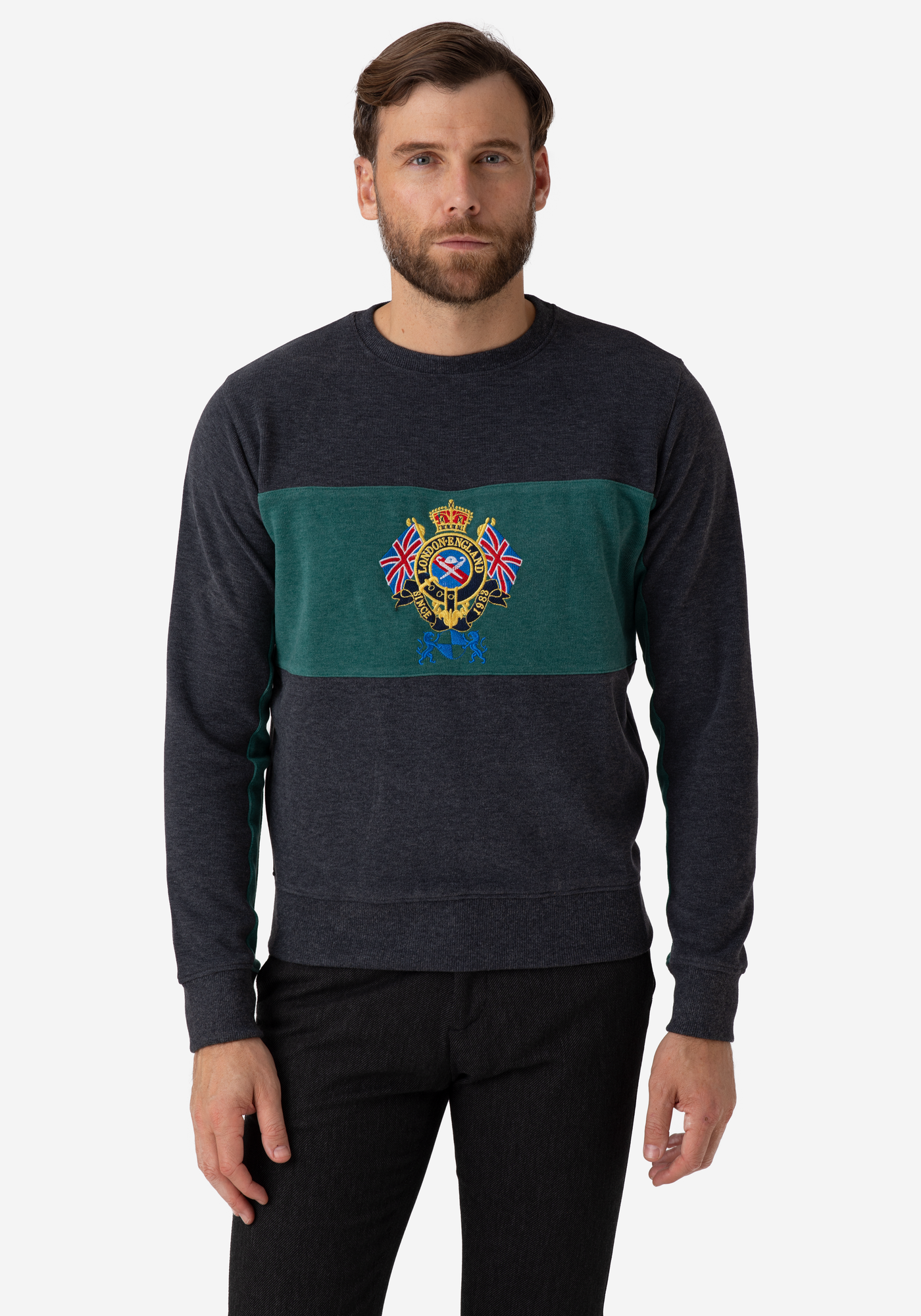 Charcoal Green Cotton Sweatshirt
