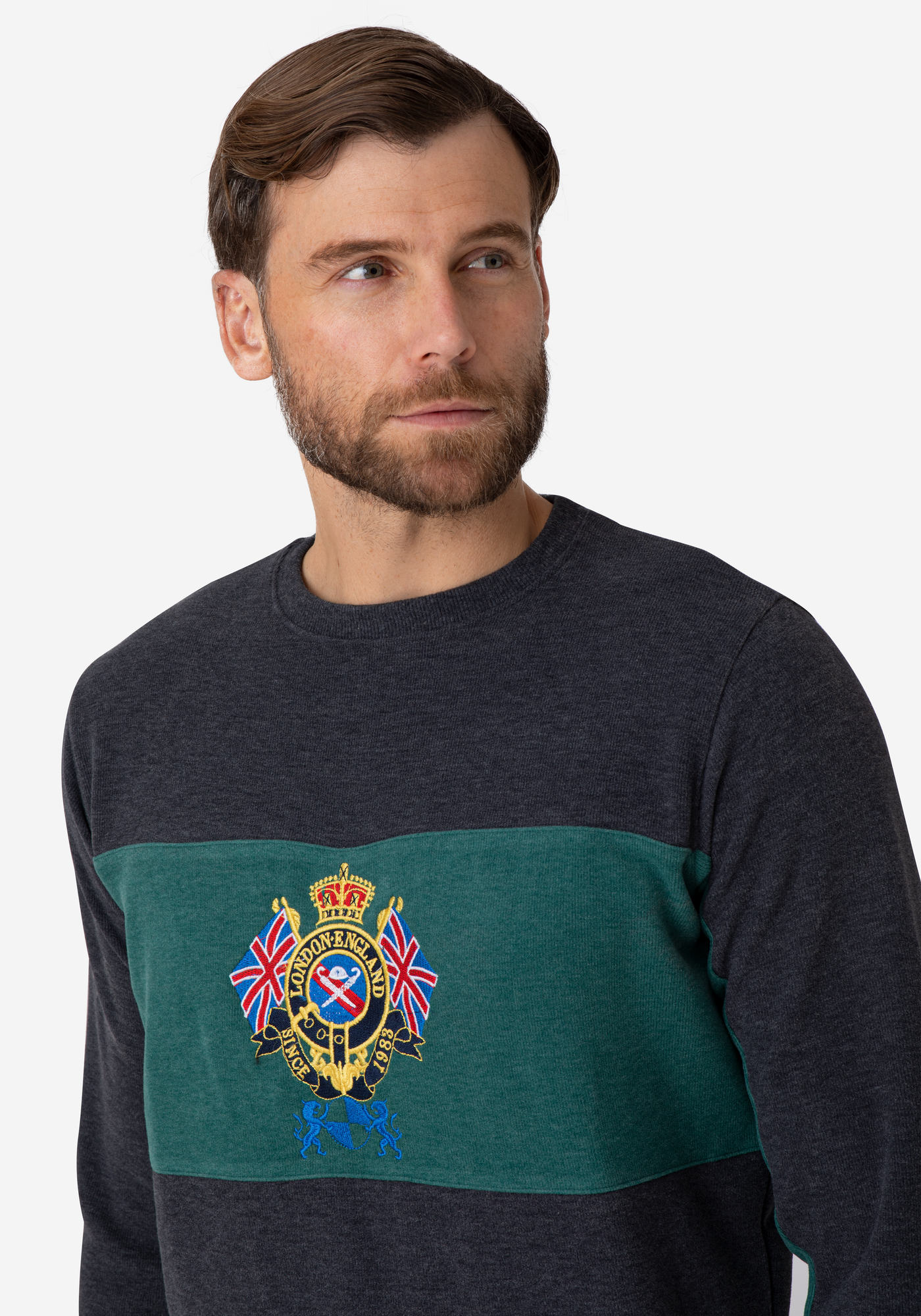 Charcoal Green Cotton Sweatshirt