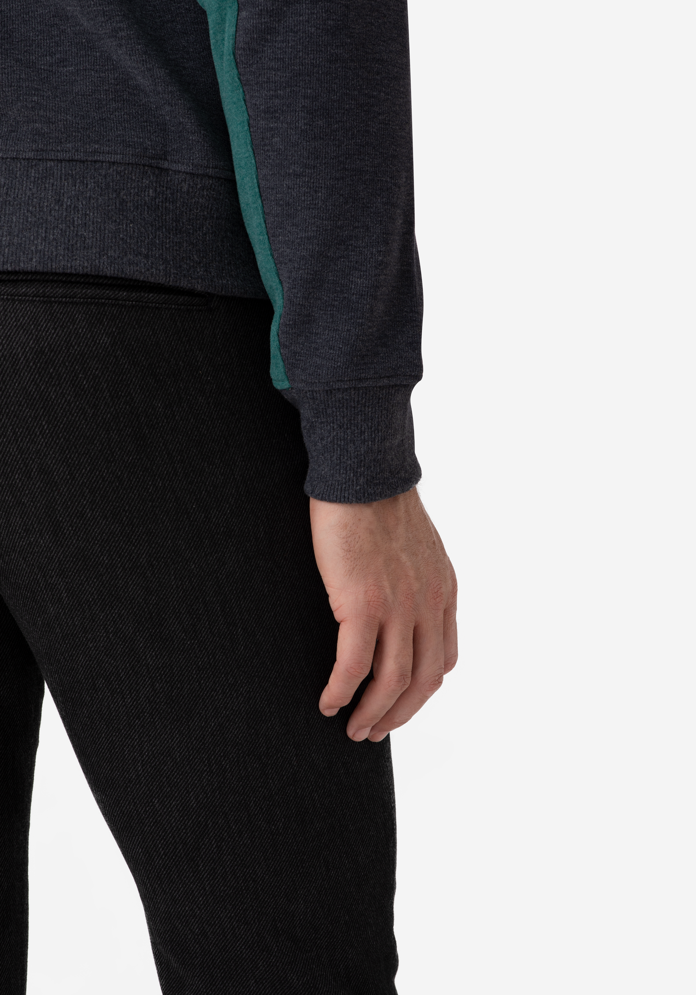 Charcoal Green Cotton Sweatshirt