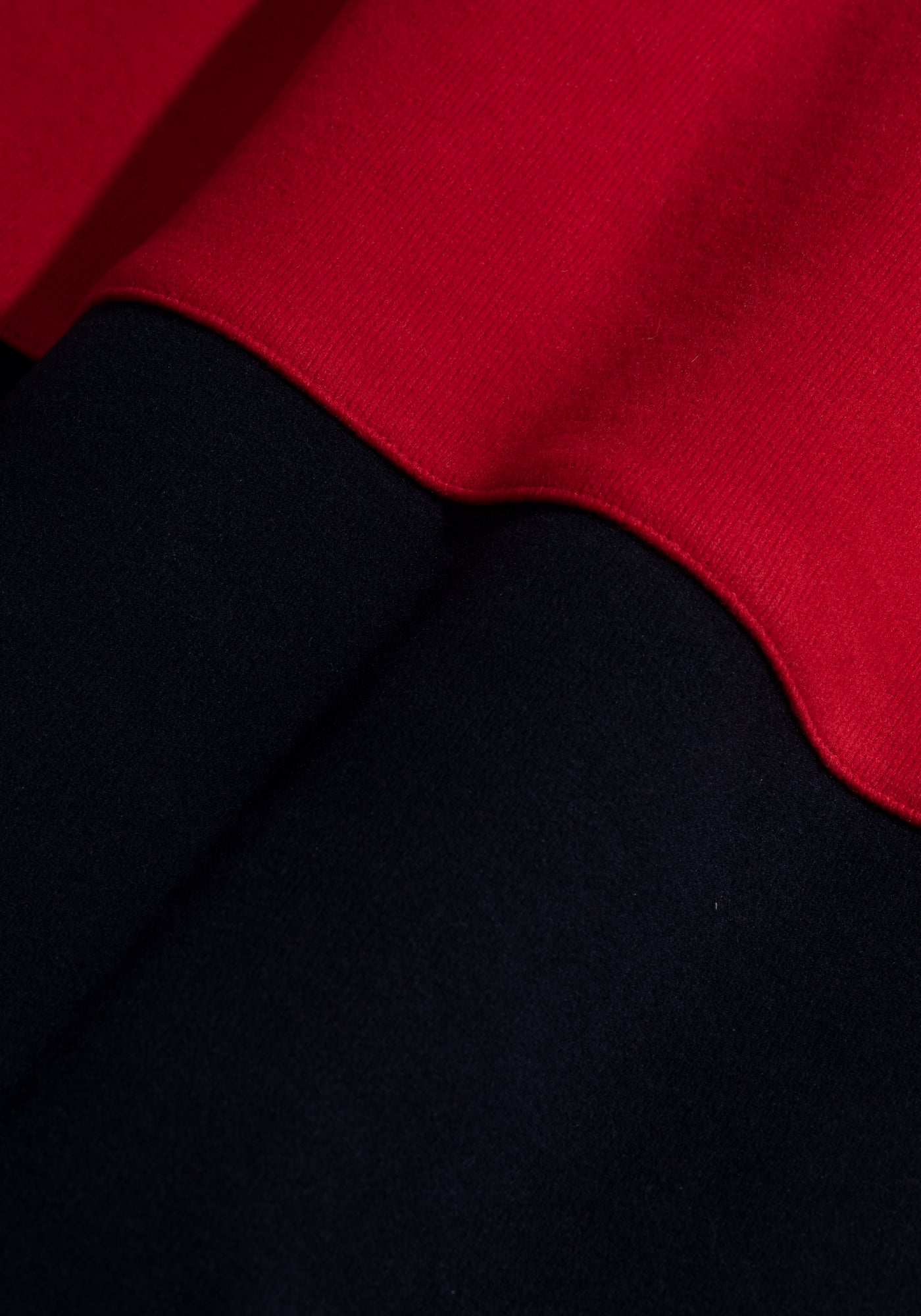 Navy Red Cotton Sweatshirt