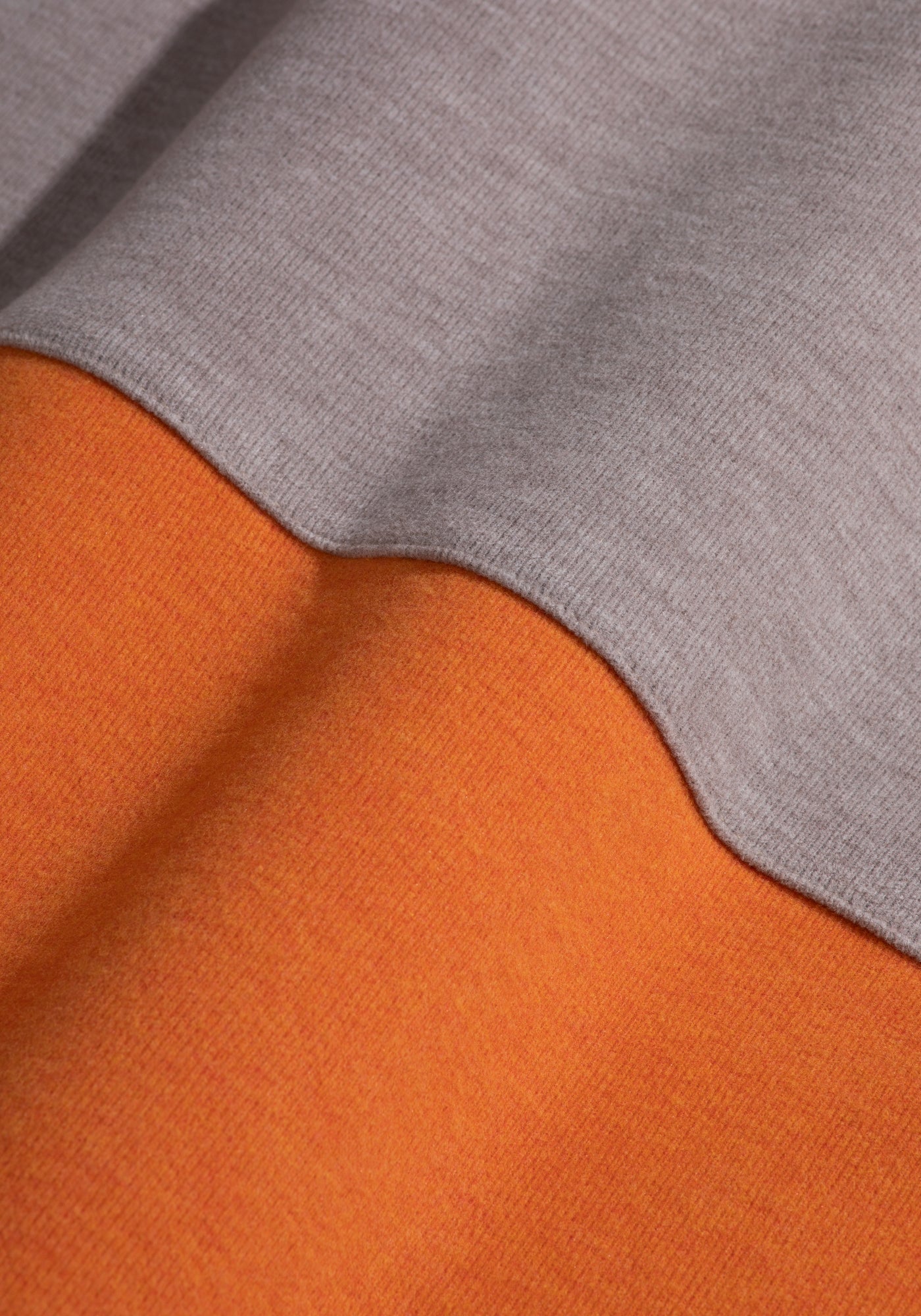 Orange Beige Cotton Sweatshirt