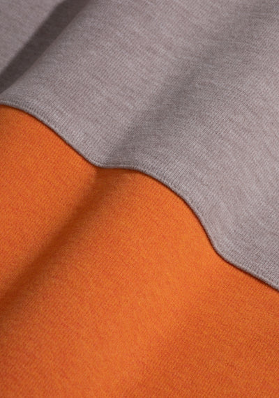 Orange Beige Cotton Sweatshirt
